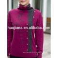 100% Kaschmirstrick Frau Rollkragenpullover